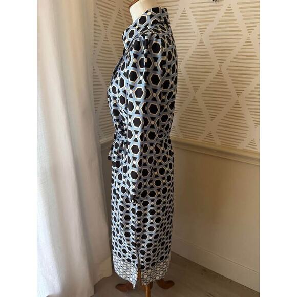 Luxology Women’s Small Blue Geometric Print Dress - Picture 2 of 5